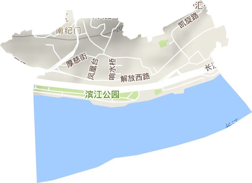南纪门街道地形图