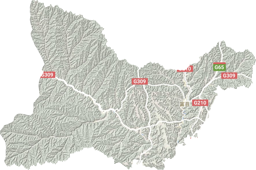 富县地形图