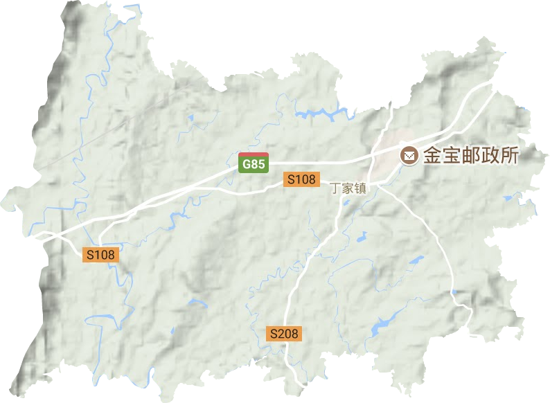丁家街道地形图