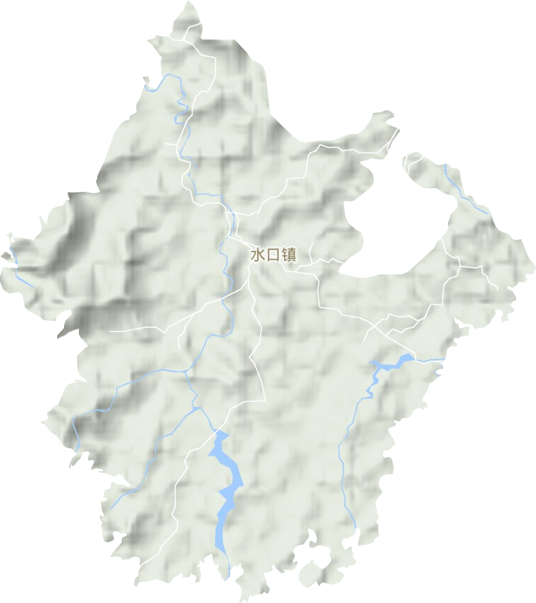 水口镇地形图