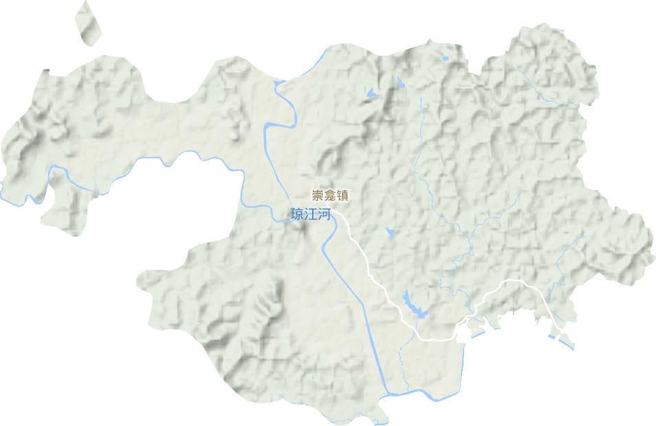 崇龛镇地形图