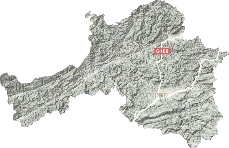 宁强县地形图