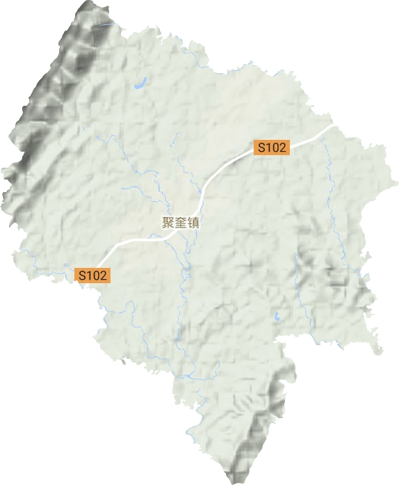 聚奎镇地形图