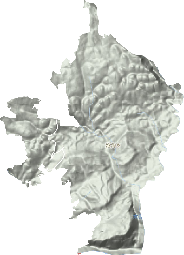 沧沟乡地形图