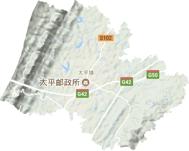 太平镇地形图