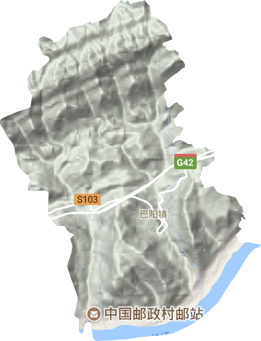 巴阳镇地形图