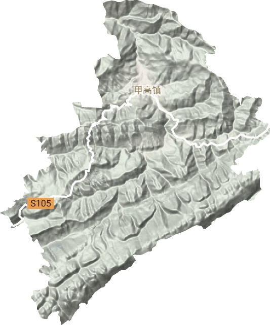 甲高镇地形图