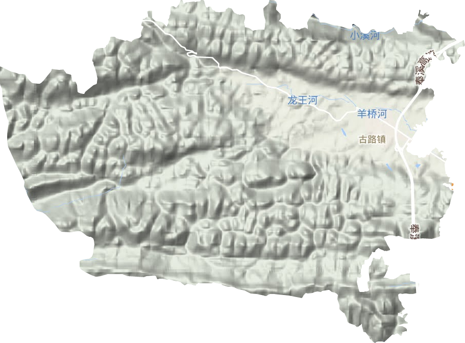 古路镇地形图