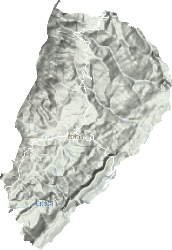 黄家镇地形图