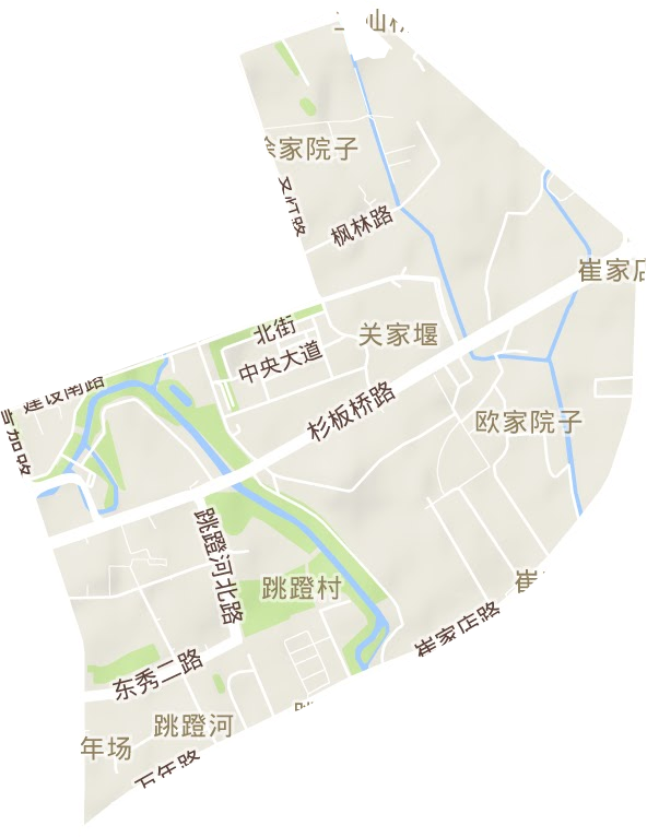 跳蹬河街道地形图
