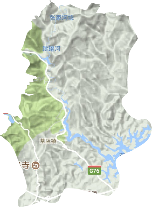 茶店镇地形图