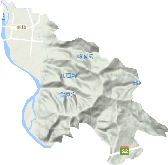 三星镇地形图