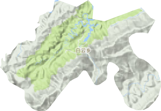 白云乡地形图