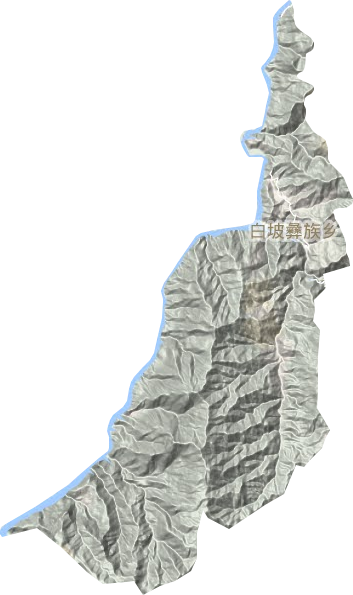白坡彝族乡地形图