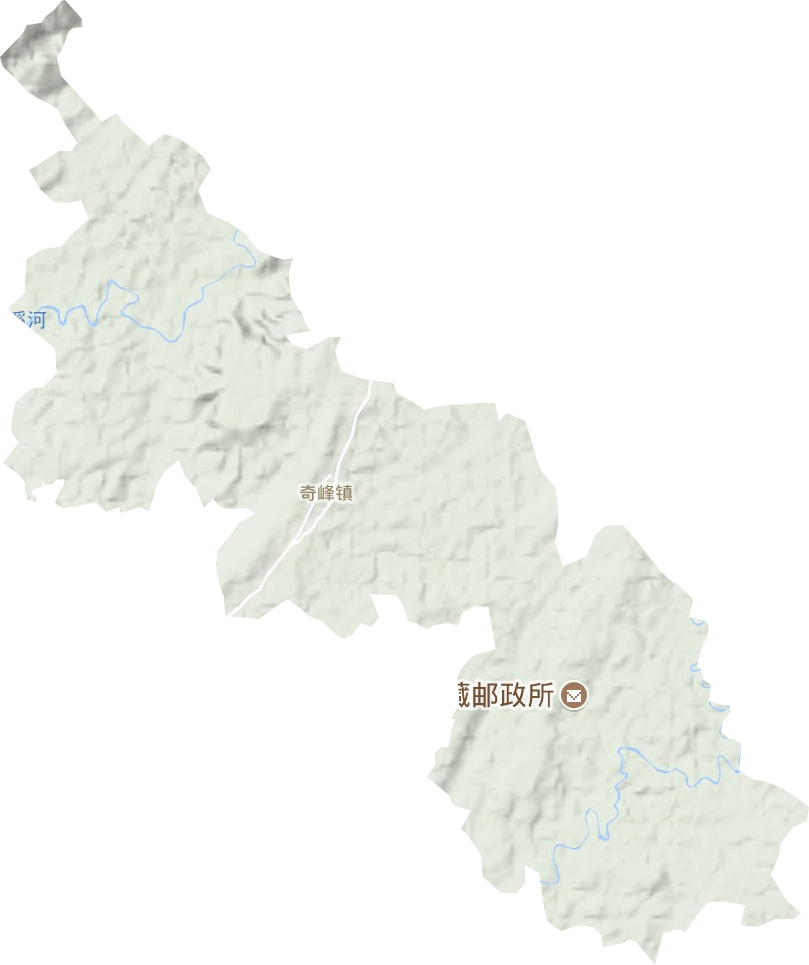奇峰镇地形图