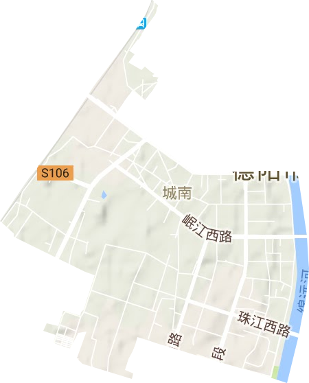 城南街道地形图