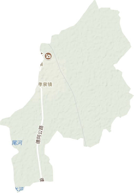 孝泉镇地形图