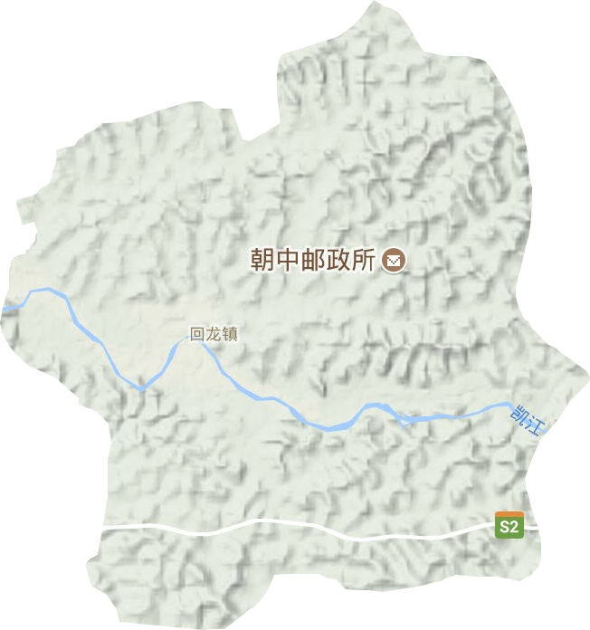 回龙镇地形图