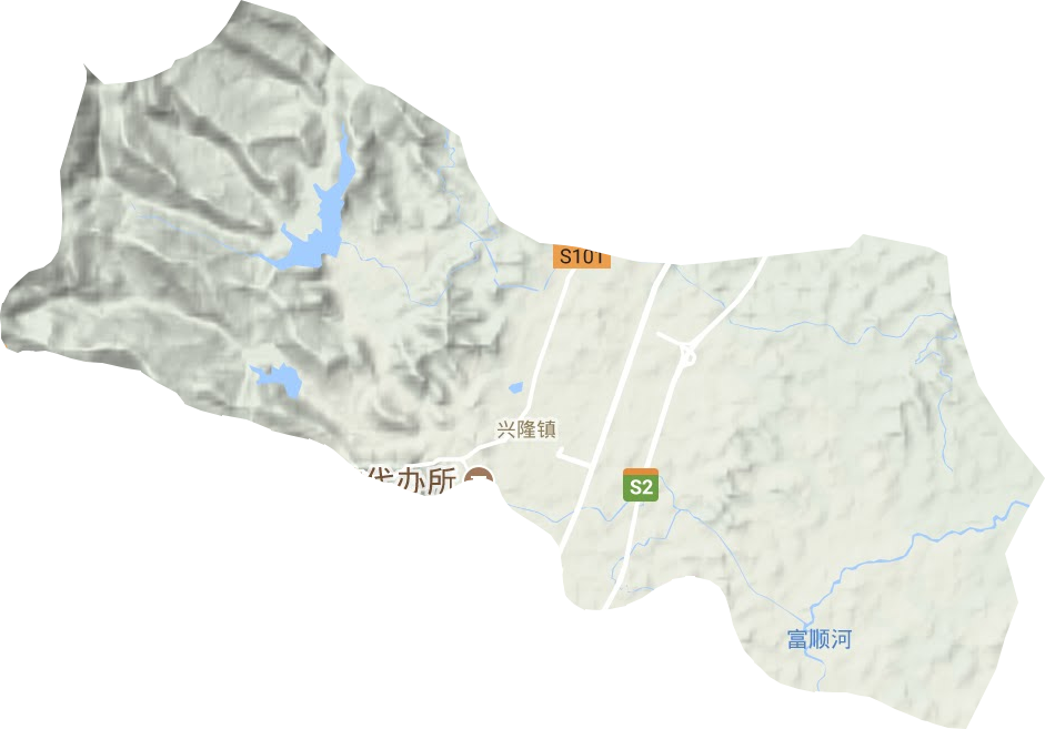 兴隆镇地形图