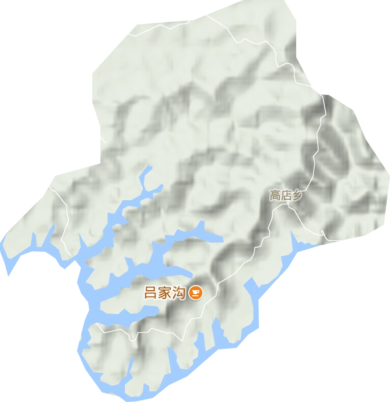 高店乡地形图