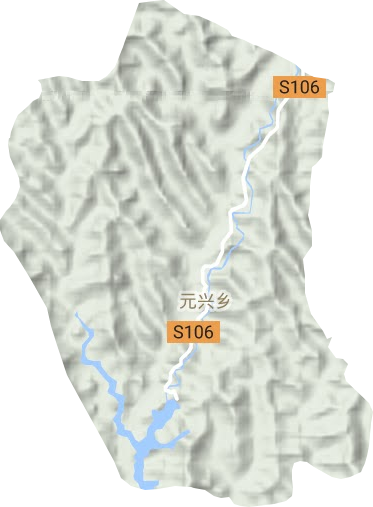 元兴乡地形图