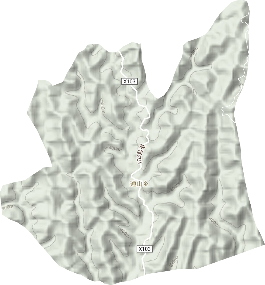 通山乡地形图