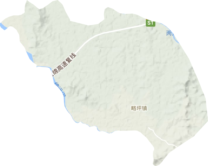 略坪镇地形图