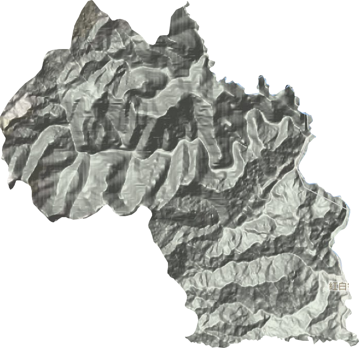 红白镇地形图