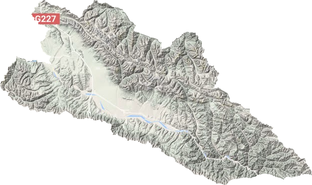 门源回族自治县地形图