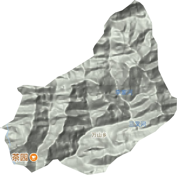 万山乡地形图