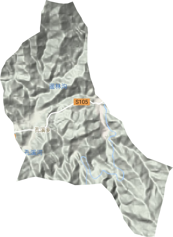 孔溪乡地形图