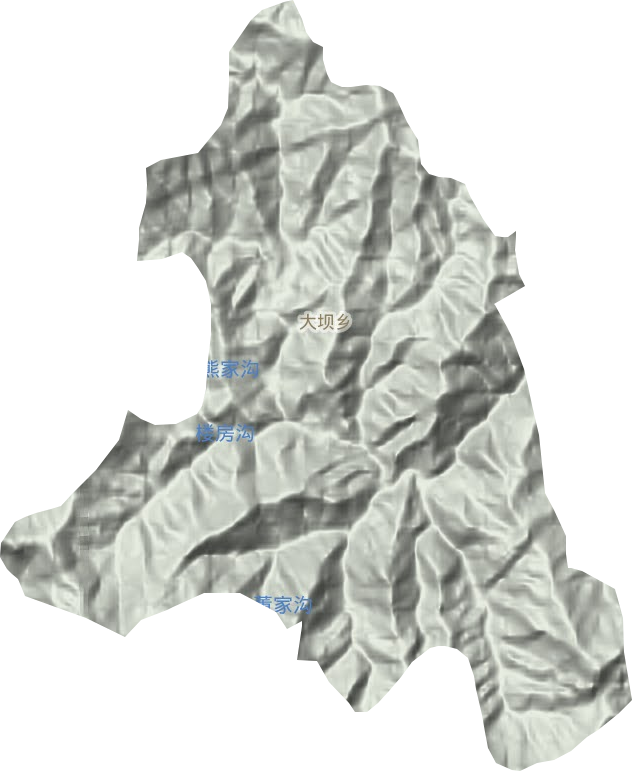 大坝乡地形图