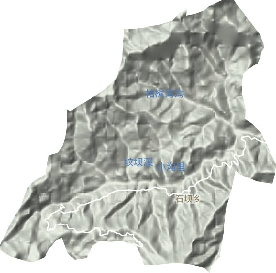 石坝乡地形图