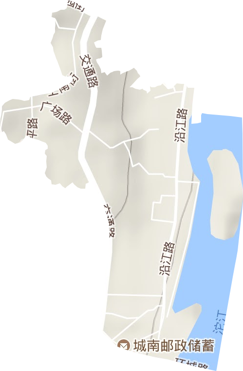 城南街道地形图