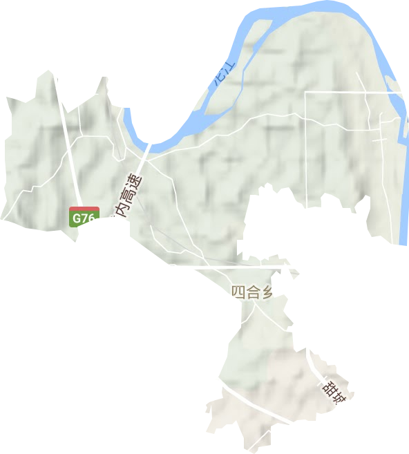 四合乡地形图