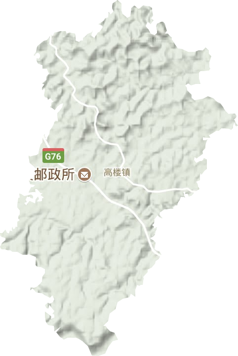 高楼镇地形图