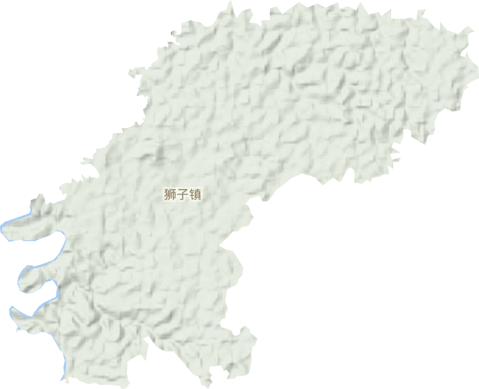 狮子镇地形图