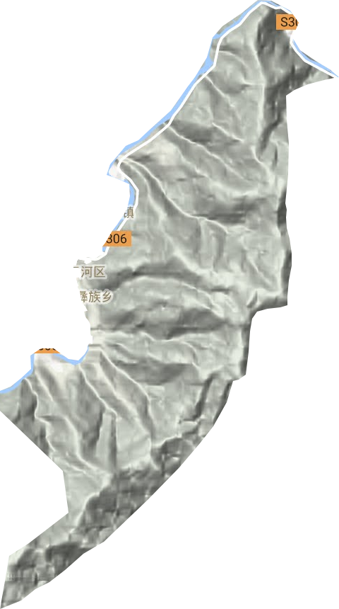 和平彝族乡地形图