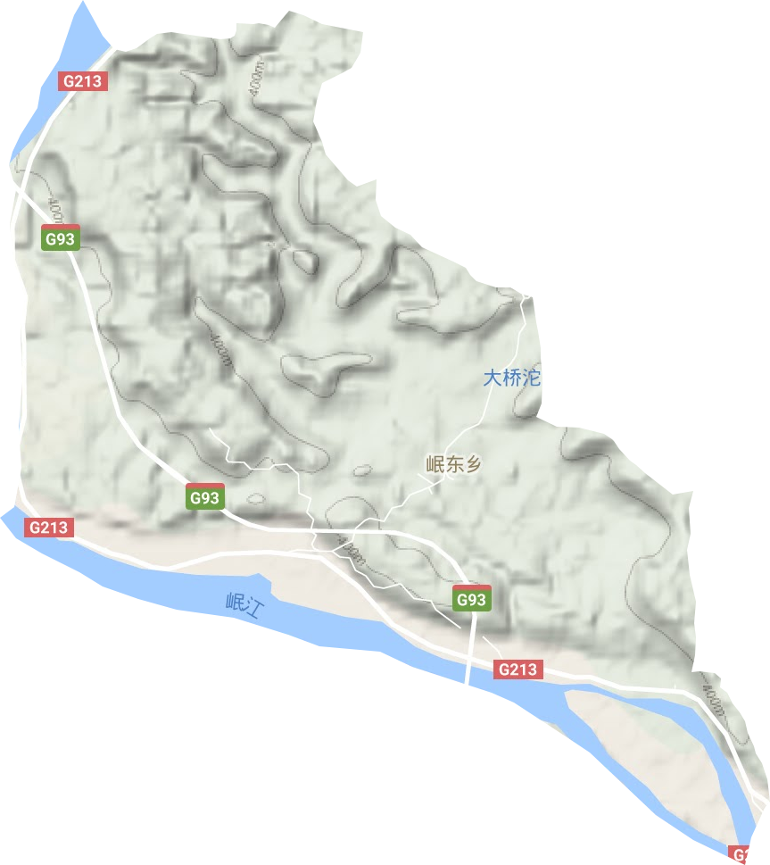 岷东乡地形图