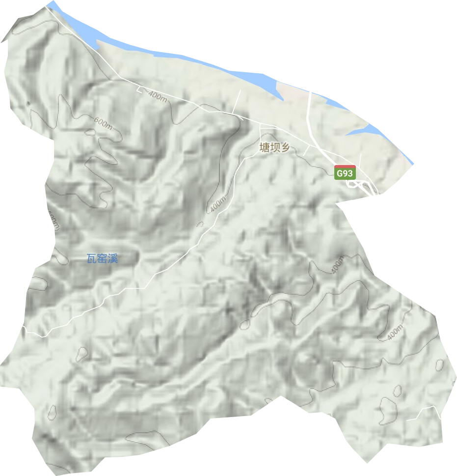 塘坝乡地形图
