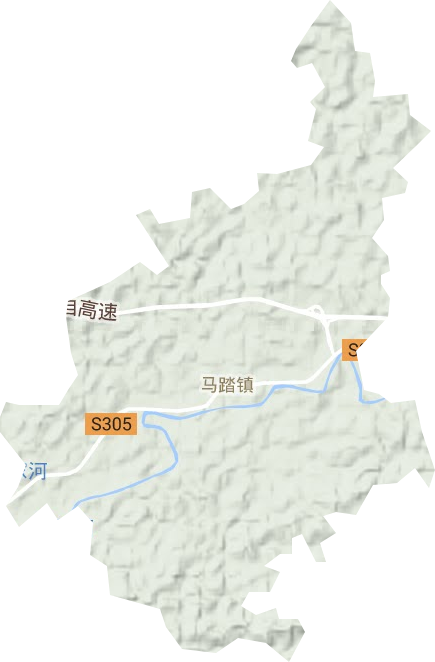 马踏镇地形图