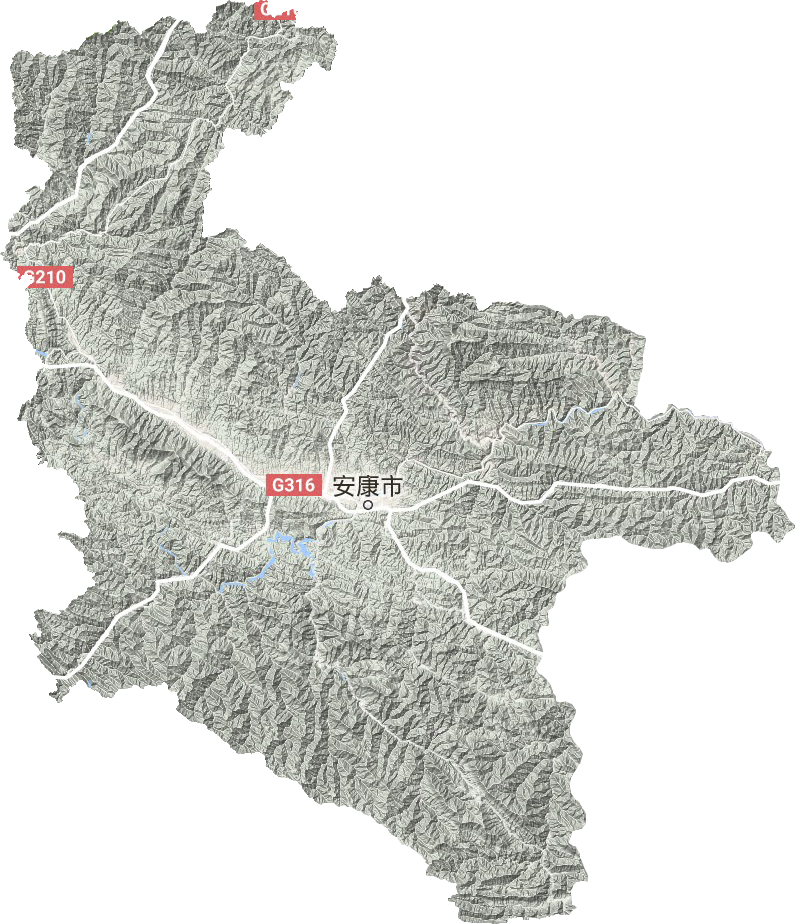 安康市地形图