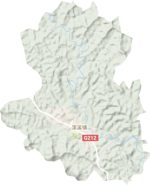 潆溪街道地形图