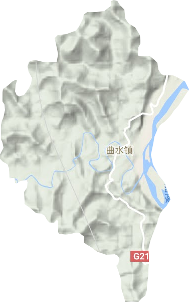 曲水镇地形图