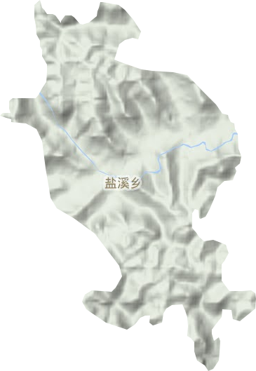 盐溪乡地形图