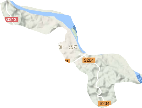滨江街道地形图