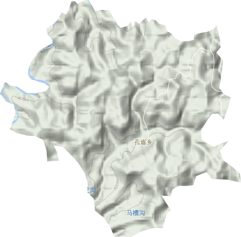 孔雀乡地形图