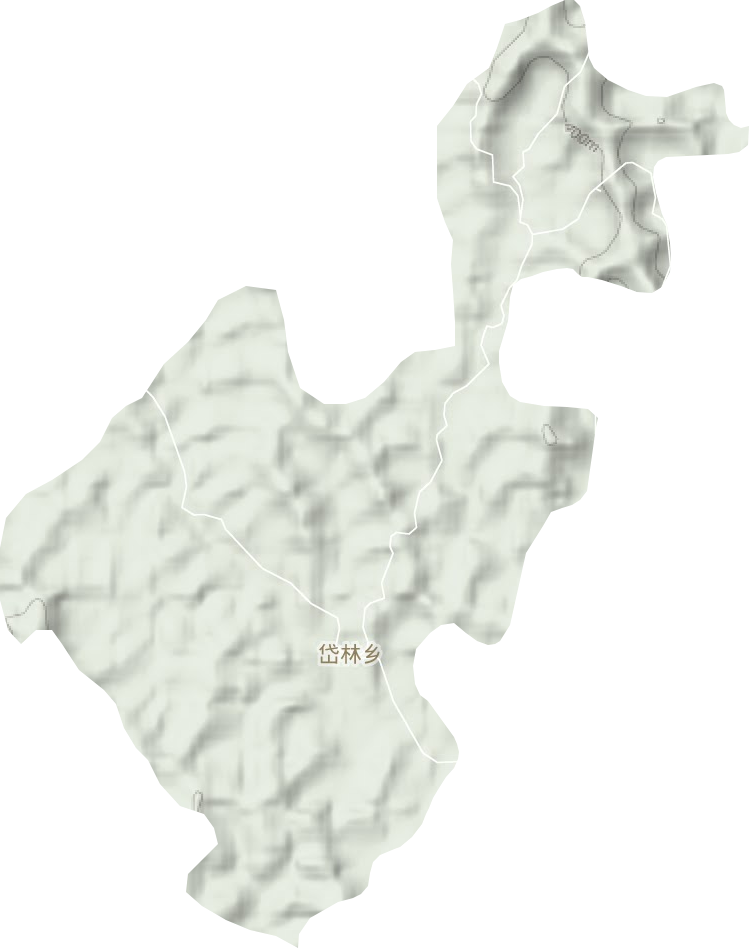 岱林乡地形图
