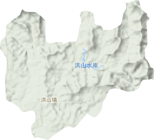 洪山镇地形图