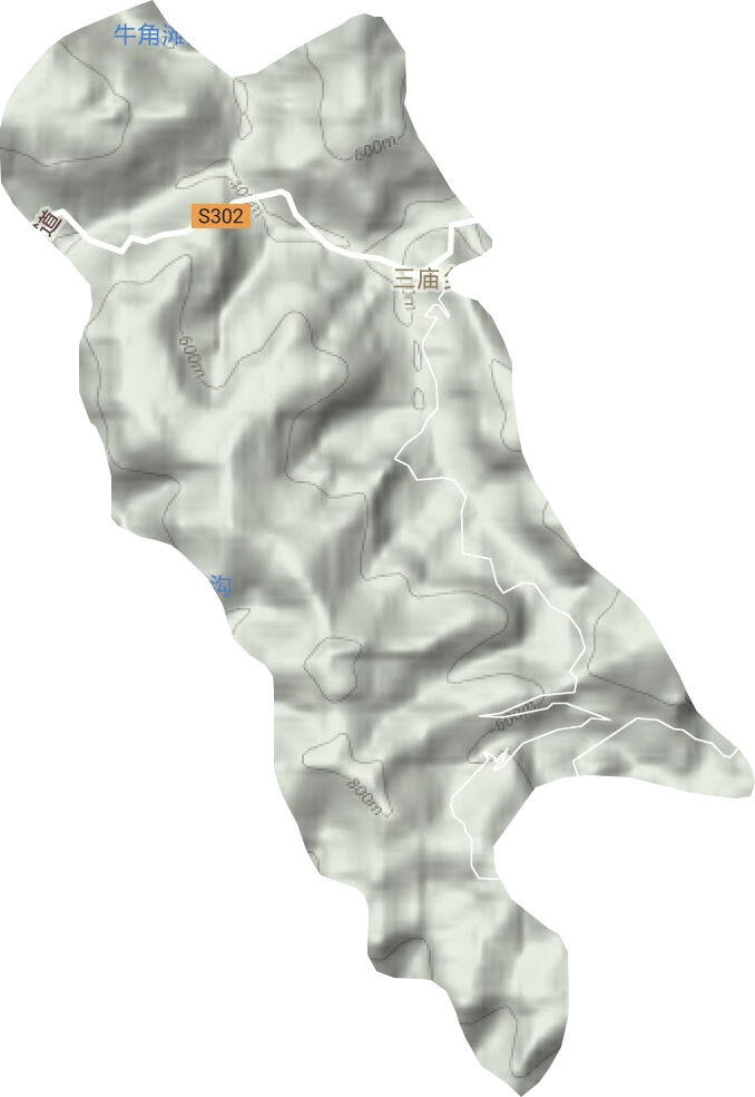 三庙乡地形图